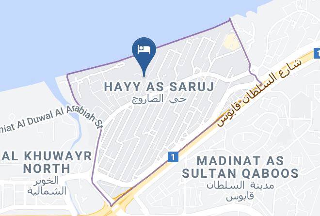 Bawshar - Beach Bay Hotel Muscat Maps