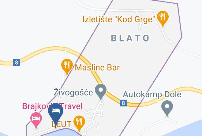 Podgora - Beach Blato Maps