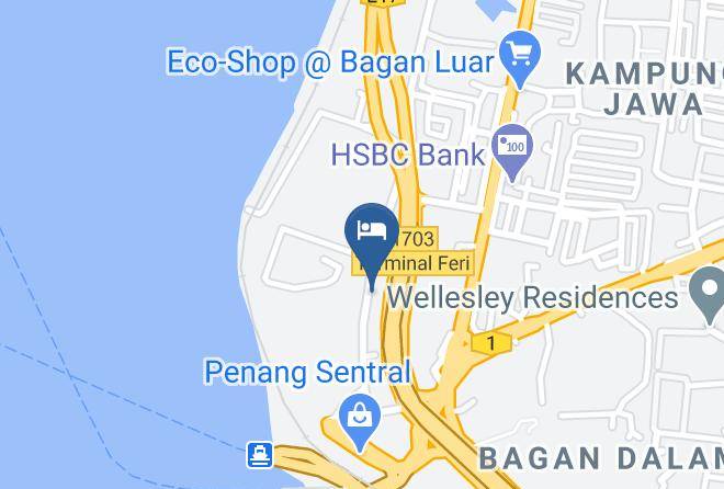 Butterworth - Beach Garden Hotel Maps