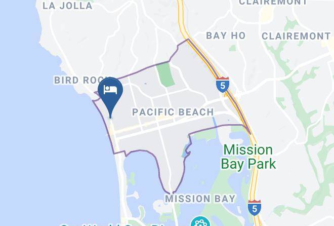 San Diego - Beach Haven Hotel Near Pacific Beach Park Maps