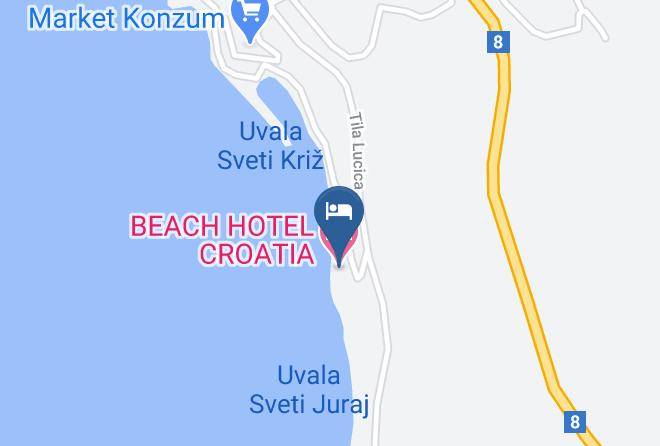 Podgora - Beach Hotel Croatia Maps