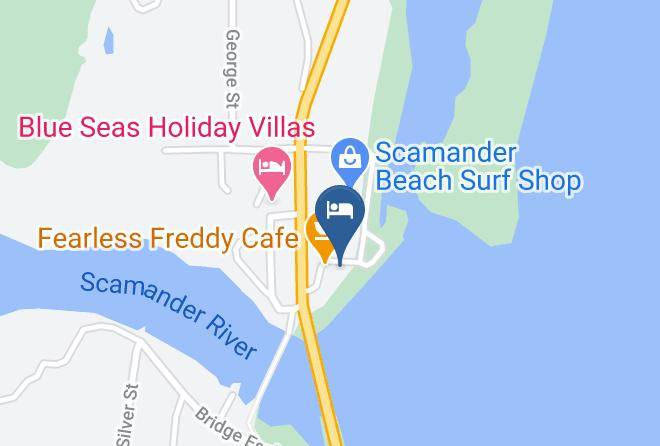 Break O Day - Beach Hut Scamander Maps