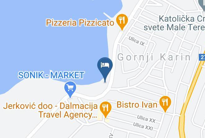 Obrovac - Beach Karin Gornji Maps