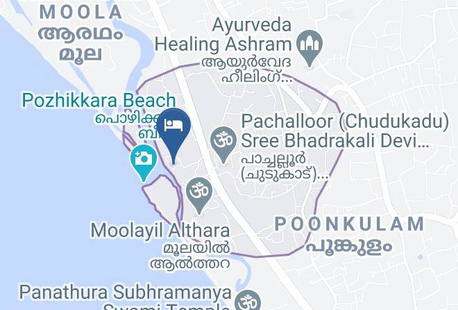 Trivandrum - Beach & Lake Ayurvedic Resort Maps