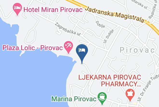 Pirovac - Beach Starine Maps