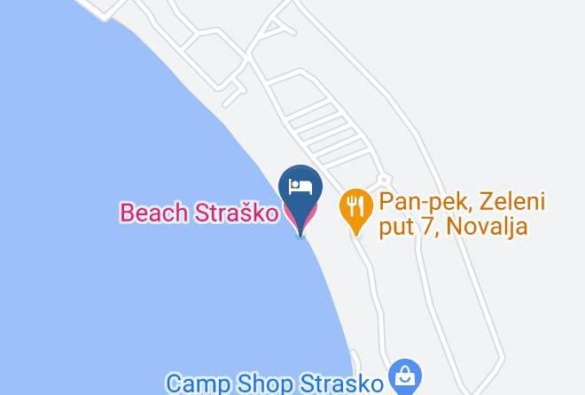 Novalja - Beach Strasko Maps
