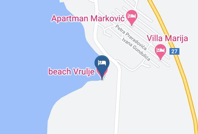 Obrovac - Beach Vrulje Maps