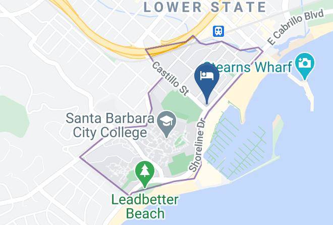 Santa Barbara - Beachside Inn Santa Barbara Maps