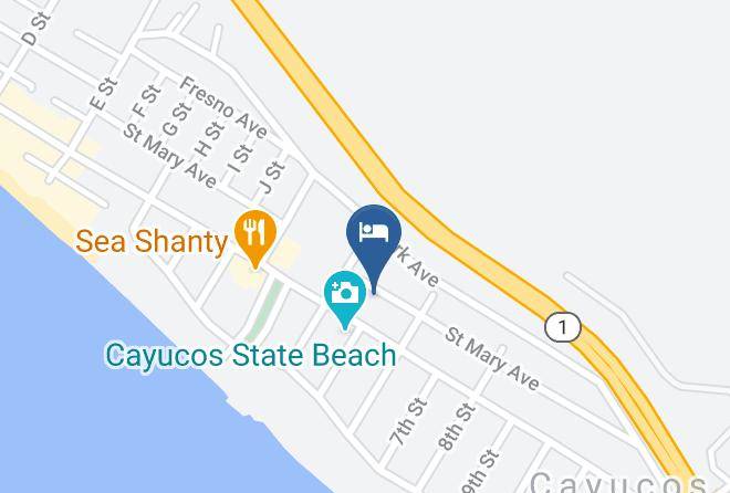 San Luis Obispo - Beachwalker Inn Cayucos Maps