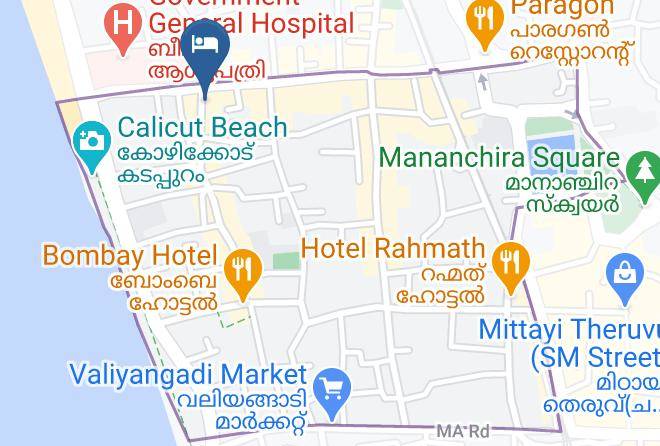 Kozhikode - Beachway Hotel@kozhikode Beach Maps