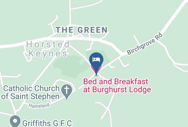 West Sussex - Bed And Breakfast At Burghurst Lodge Maps