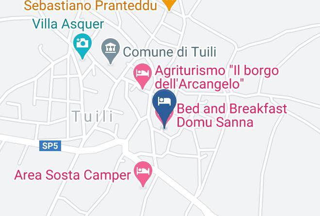 Province Of South Sardinia - Bed And Breakfast Domu Sanna Maps