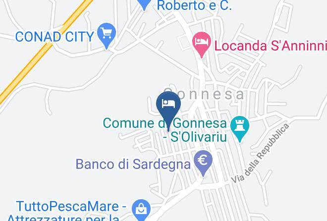 Province Of South Sardinia - Bed And Breakfast Domus De Janas Maps