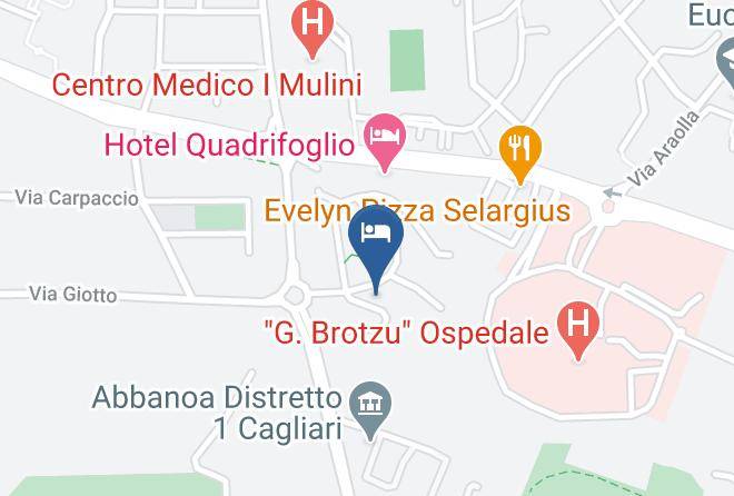 Cagliari - Bed And Breakfast Il Perugino Zona Ospedale Brotzu Cagliari Sardegna Maps