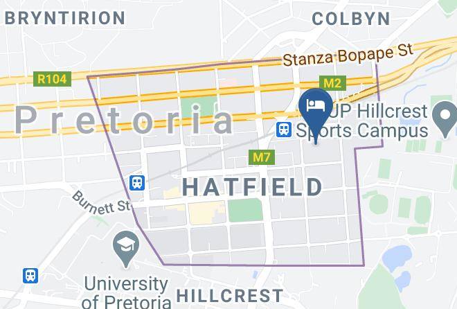 City Of Tshwane - Bed And Breakfast In Hatfield Maps