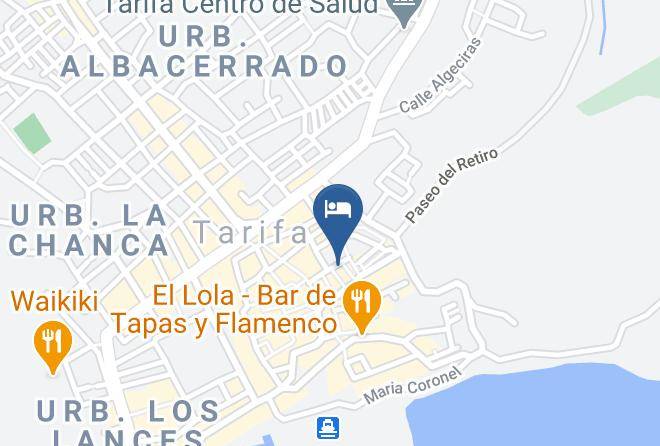 Cadiz - Bed&centertarifa Maps