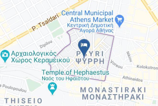 Central Athens - Bed In Athens Maps