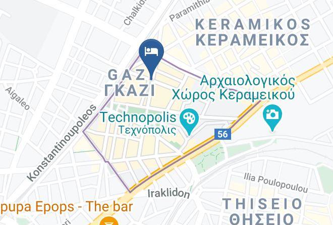 Central Athens - Bed Station Athens Maps