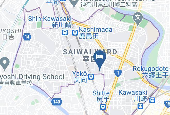 Kawasaki City Saiwai Ward - Bed&breakfast Renga Daikanyama Maps