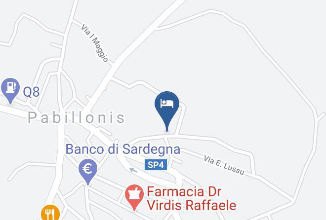 Province Of South Sardinia - Bed&breakfast Su Cungiau Maps