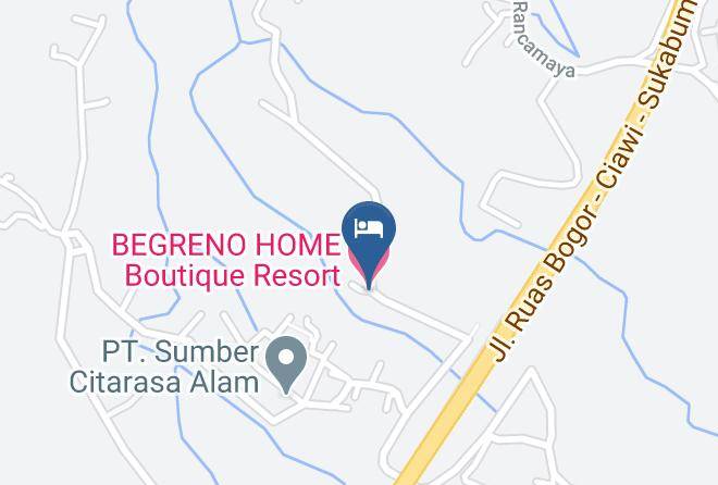 Bogor Regency - Begreno Home Boutique Resort Maps