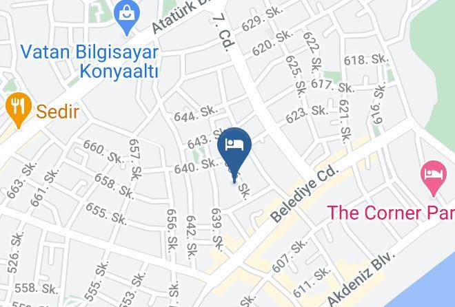 Konyaalti - Behram Hotel Maps