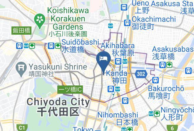 Chiyoda Ward - Belken Hotel Kanda Maps