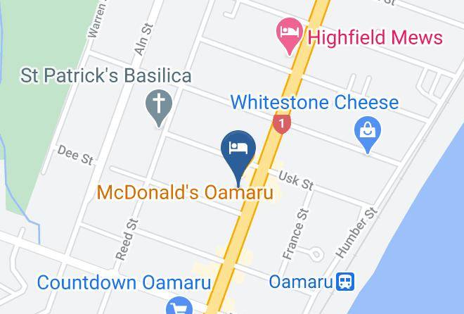 Waitaki Otago - Bella Vista Motel Oamaru Maps