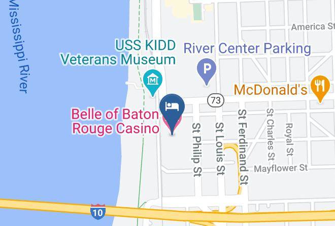 East Baton Rouge Par - Belle Of Baton Rouge Casino Hotel Maps