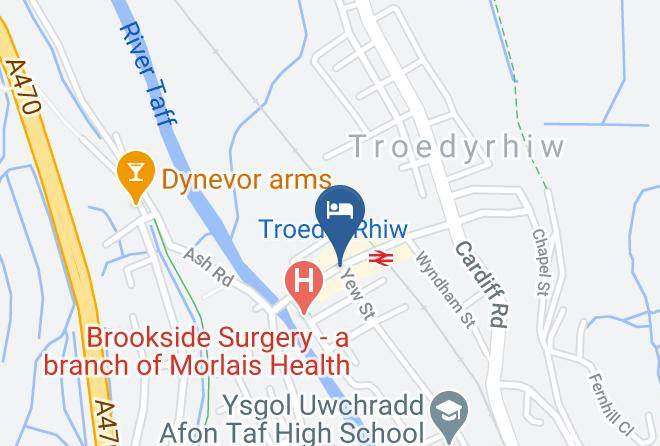 Merthyr Tydfil - Belle Vue Hotel Maps