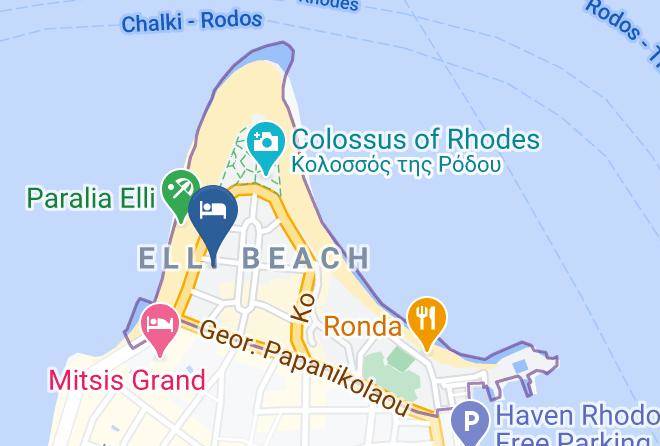 Dodecanese - Bellevue On The Beach Suites Maps