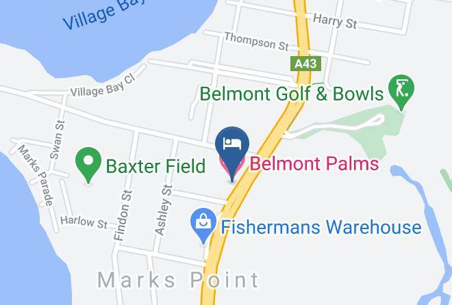 Belmont Palms Motel Map