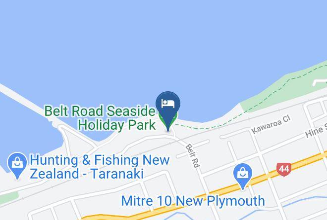 New Plymouth - Belt Road Seaside Holiday Park Maps