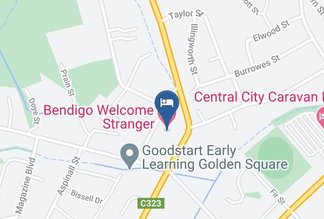 Greater Bendigo - Bendigo Welcome Stranger Motel Maps
