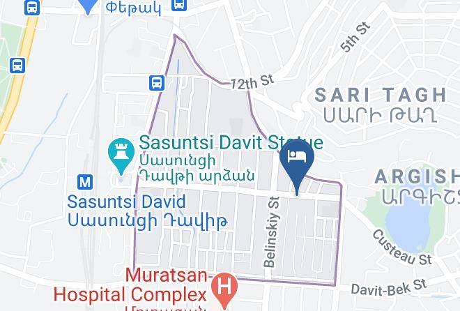 Yerevan - Benefice Mini Hotel Maps