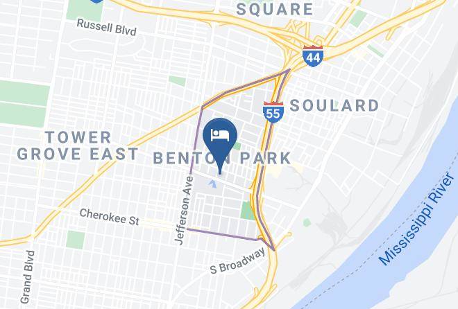 St Louis City - Benton Park Inn Maps