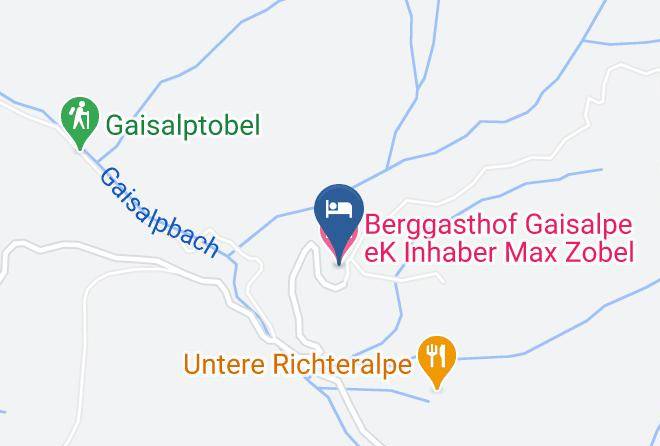 Oberallgau - Berggasthof Gaisalpe E K Inhaber Max Zobel Maps
