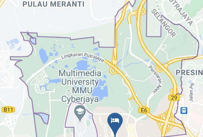 Sepang - Beryll Inn Cyberjaya D Pulze Shopping Mall Maps