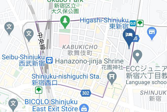 Bespoke Hotel Shinjuku Map