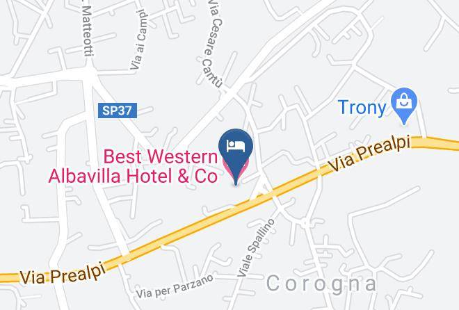 Best Western Albavilla Hotel & Co Map