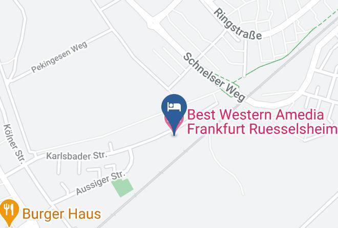 Best Western Amedia Frankfurt Ruesselsheim Map