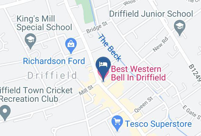 East Riding Of Yorkshire - Best Western Bell In Driffield Maps