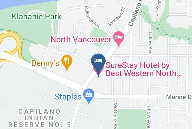 Greater Vancouver - Surestay Hotel By Best Western North Vancouver Capilano Maps