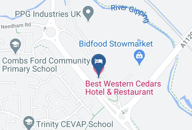 Best Western Cedars Hotel & Restaurant Map