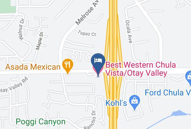 San Diego - Best Western Chula Vista Otay Valley Hotel Maps