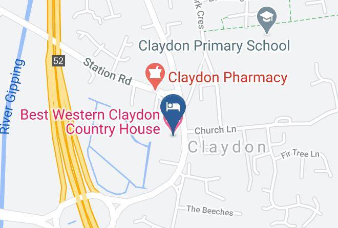 Best Western Claydon Country House Hotel Map