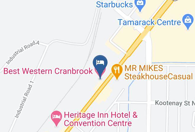 East Kootenay - Best Western Cranbrook Hotel Maps