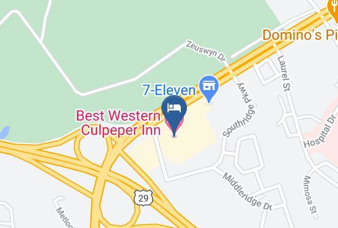 Best Western Culpeper Inn Map