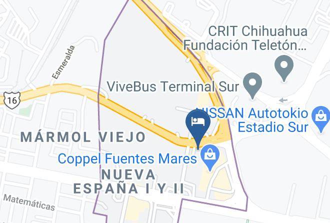 Chihuahua Nueva Espana I Y Ii - Best Western Cumbres Aeropuerto Maps