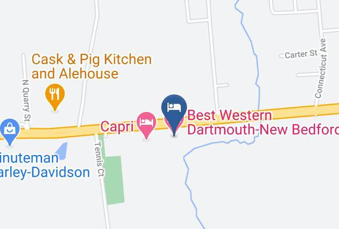 Best Western Dartmouth New Bedford Map
